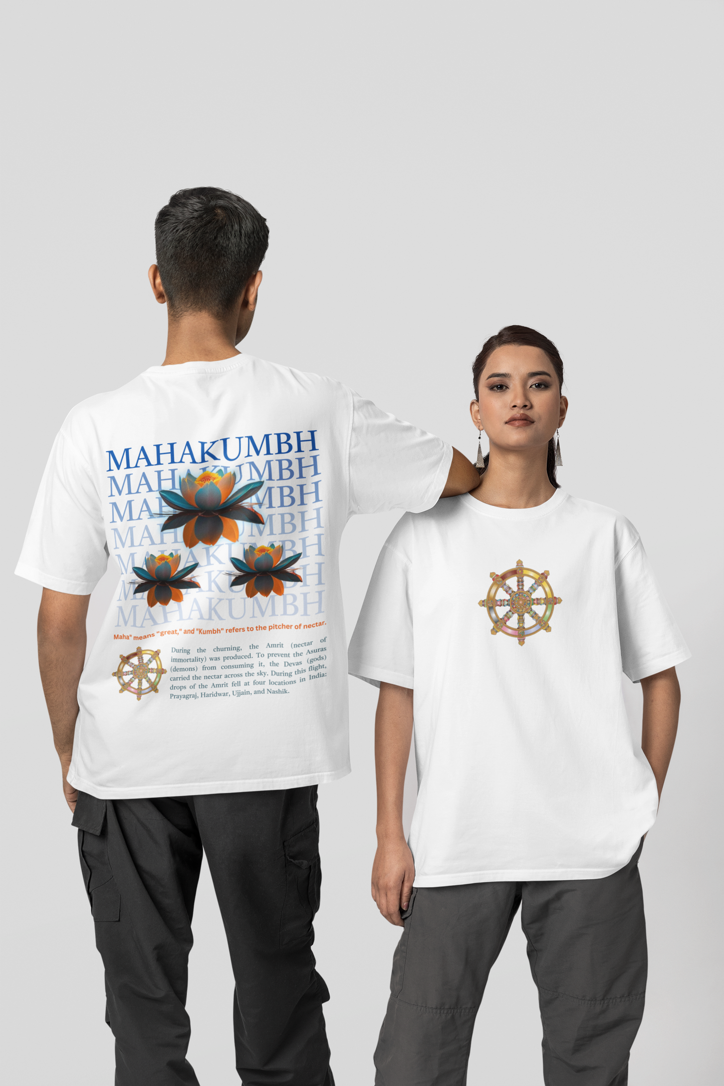 Mahakumbh Lotus Oversize T-shirt