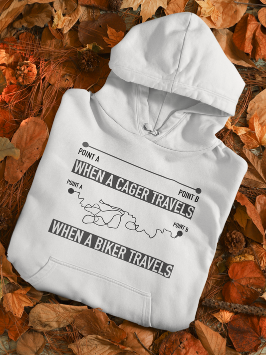 When A Biker Travels Hoodie