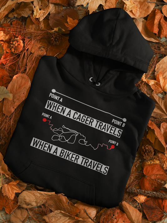 When A Biker Travels Hoodie